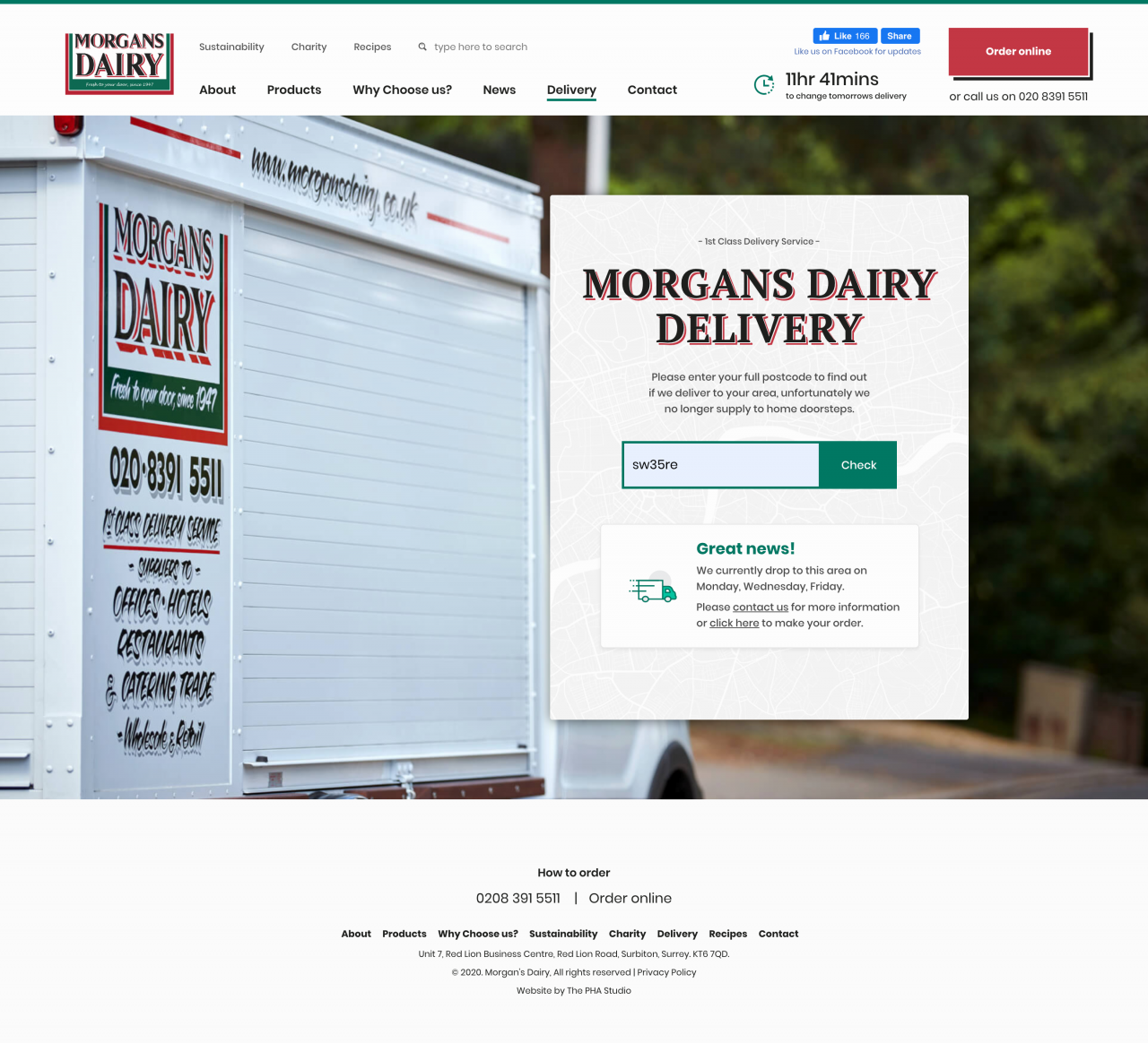 Morgans Dairy Website | Tom Hoadley | Freelance Wordpress Developer