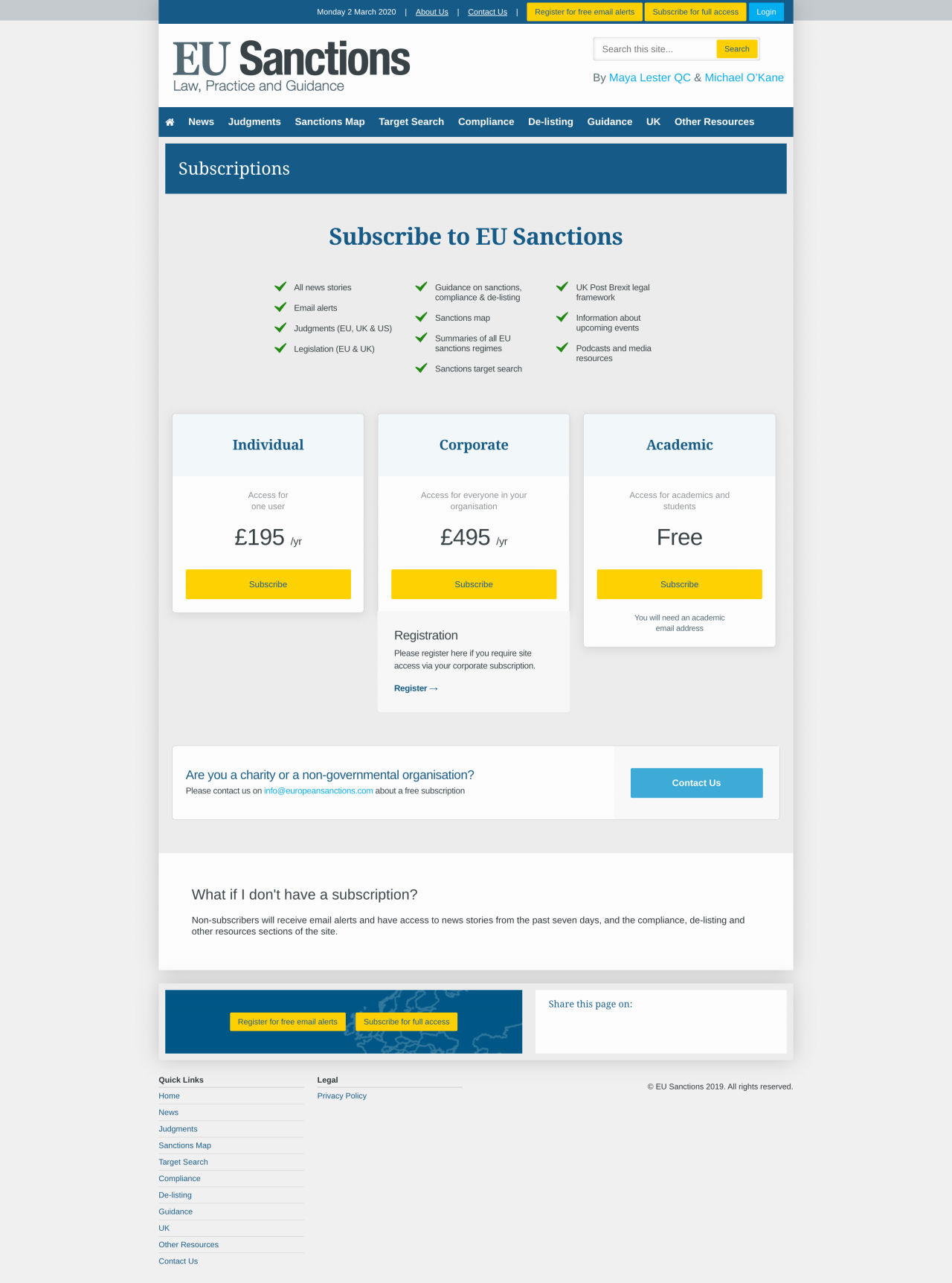 EU Sanctions Website | Tom Hoadley | Freelance Wordpress Developer